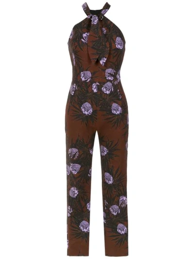 Andrea Marques Printed Jumpsuit In Multicolour