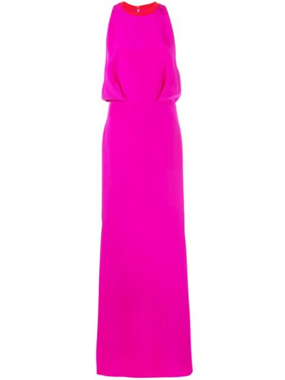 Cushnie Halterneck Gown In Pink