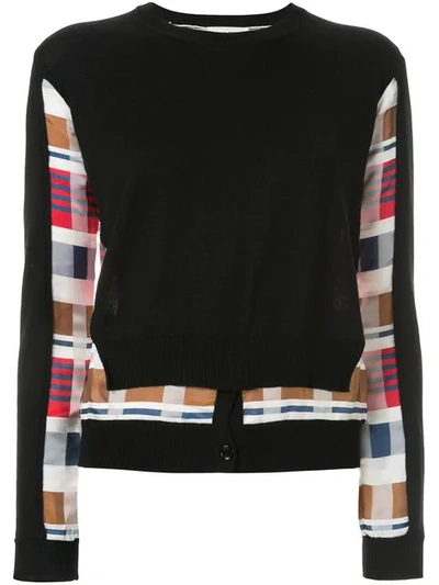 Sonia Rykiel Madras Patterned Sweatshirt In Black