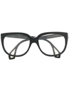 Gucci Rectangle Frame Glasses In Black