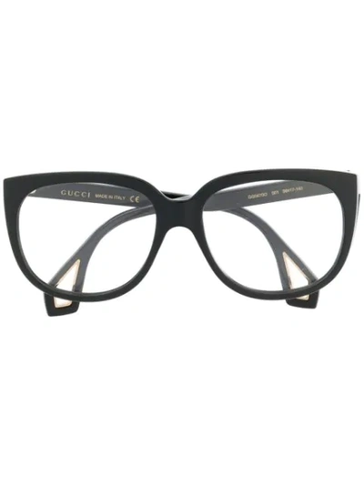 Gucci Rectangle Frame Glasses In Black