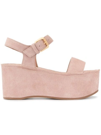 L'autre Chose Platform Wedge Sandals In Pink