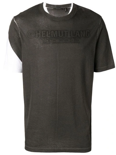 Helmut Lang Stencil Logo T-shirt In Brown