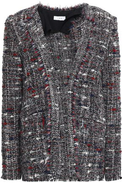 Iro Woman Frayed Bouclé-tweed Jacket Gray