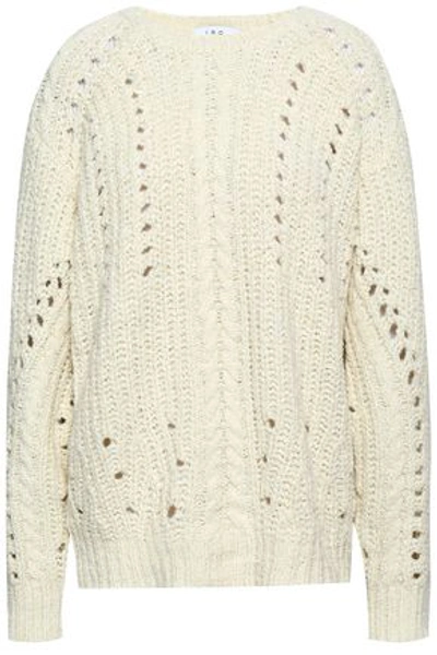 Iro Woman Cable-knit Cotton-blend Sweater Ivory