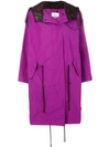 Isabel Marant Étoile Hooded Long Coat In Purple
