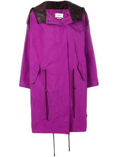 Isabel Marant Étoile Oversized Parka Coat In Purple