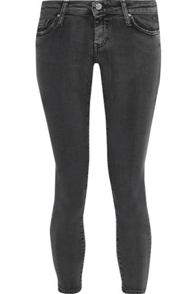 Iro Woman Alyson Cropped Low-rise Skinny Jeans Dark Gray