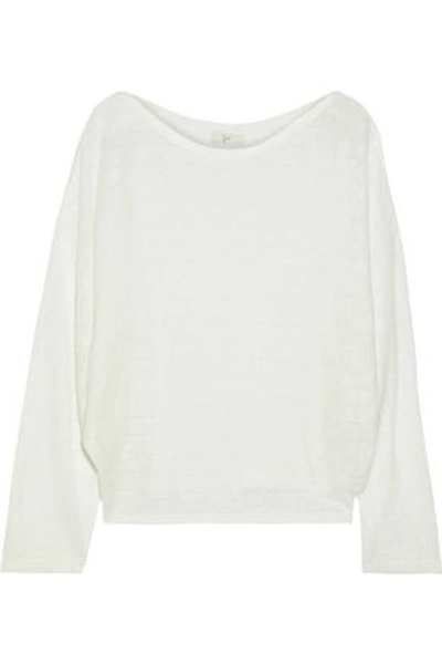 Joie Woman Brooklynn Ramie And Cotton-blend Sweater White