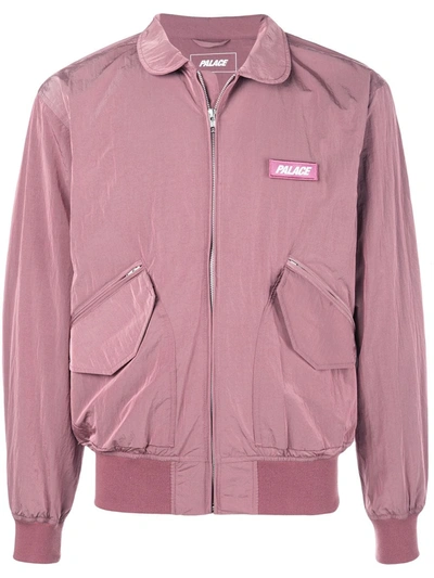 Palace Full-zipped Bomber Jacket In Pink