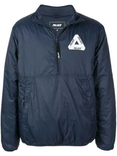 Palace Packable 1/2 Zip Thinsulate Jacket In Blue