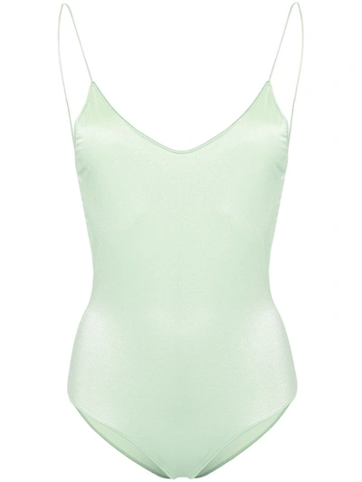 Oseree Spaghetti Strap Swimsuit In Green