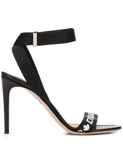 Dsquared2 Logo Sandals In Black