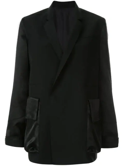 Undercover Oversized Frayed Jacket In Black