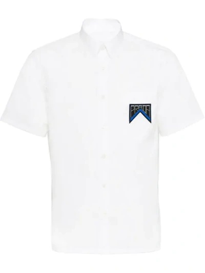 Prada Cotton Poplin Shirt In White