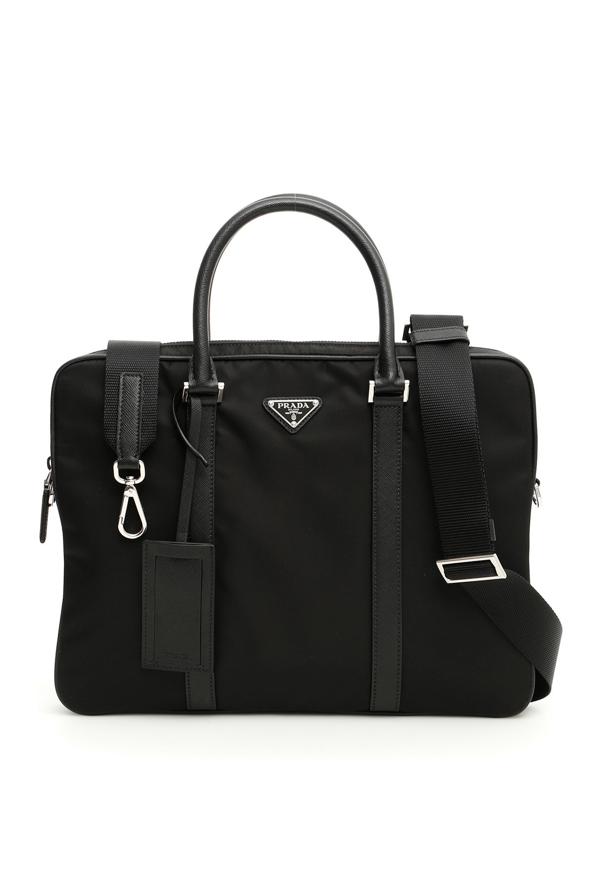 Prada Top Handle Laptop Bag In Black | ModeSens