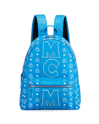 Mcm Men's Exclusive Monogram Backpack In Blue