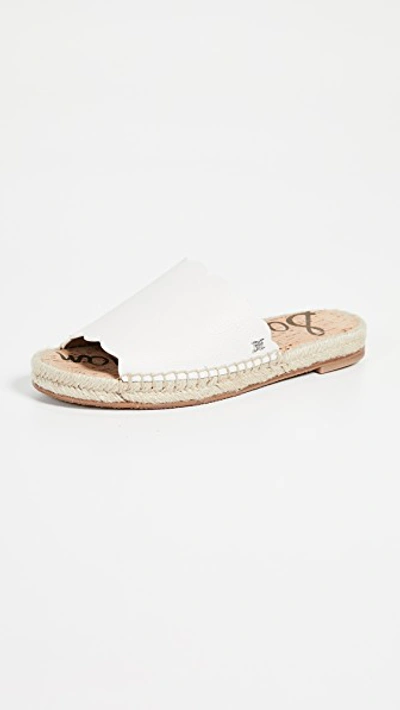 Sam Edelman Women's Andy Espadrille Slide Sandals In Bright White