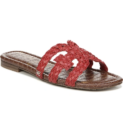 Sam Edelman Women's Beckie Woven Slide Sandals In Candy Red