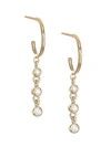 Zoë Chicco Women's 14k Gold & Diamonds Dangle Hoop Earrings