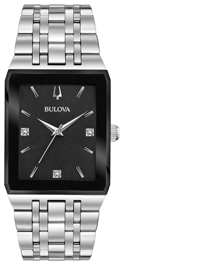 Bulova Futuro Quadra Link Bracelet Watch, 30mm X 45mm In Steel