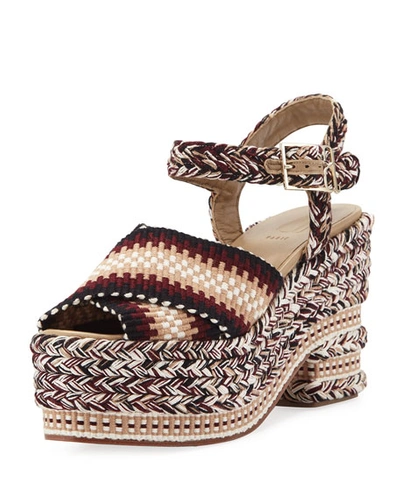 Antolina Brenda Platform Espadrille Sandals In Red Pattern