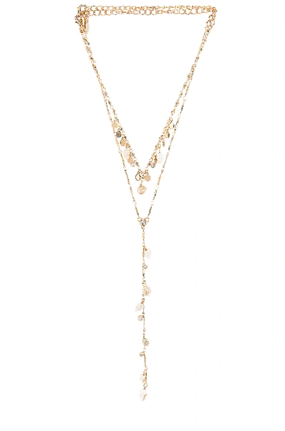 Ettika Shell 2-piece Lariat Necklace Set In Gold