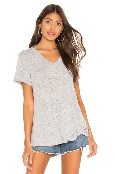 Bobi Heavy Bouncy Knit Tee In Grey