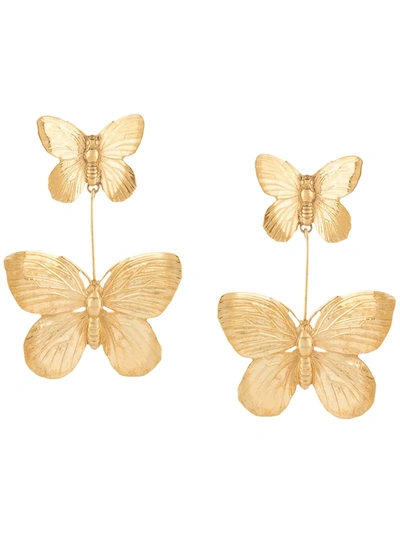 Jennifer Behr Pamela Butterfly Earrings In Gold