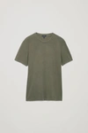 Cos Round-neck T-shirt In Green