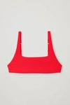Cos Square Neck Bikini Top In Red