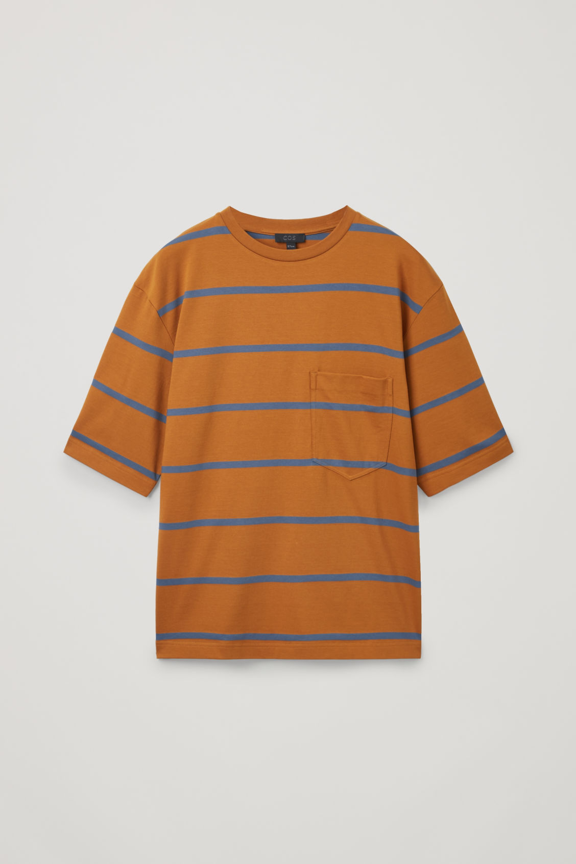 Cos Relaxed Striped T-shirt In Orange | ModeSens