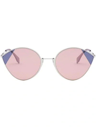Fendi Cat Eye Sunglasses In Metallic