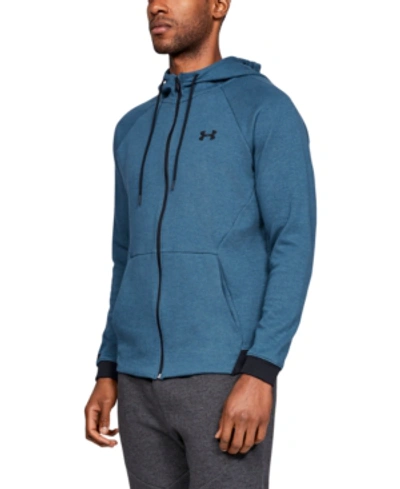 Under Armour Men's Unstoppable Double Knit Full Zip In Petrol Blue
