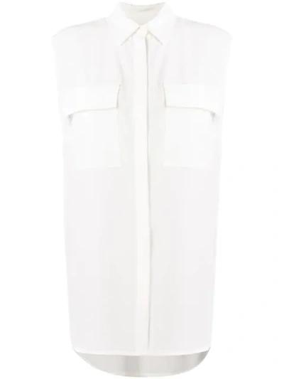 Christian Wijnants Sleeveless Longline Shirt In White
