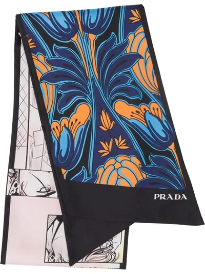 Prada Double Match 55 Scarf In Pink