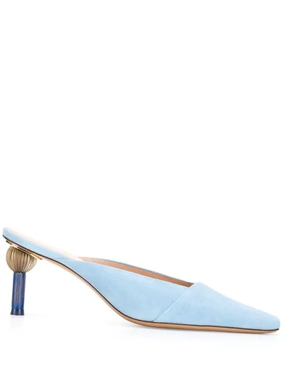 Jacquemus Pointed Mules In Blue