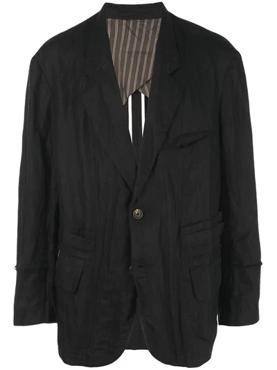 Ziggy Chen Creased Blazer In Black