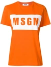 Msgm Logo Print T In Orange
