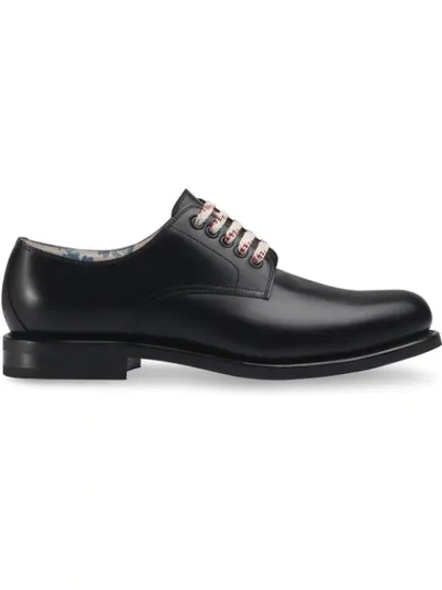 Gucci Lace-up Leather Derby Shoes In Black