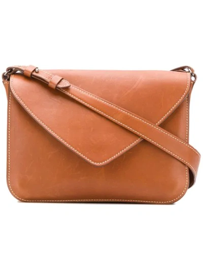 Holland & Holland Foldover Shoulder Bag In Brown