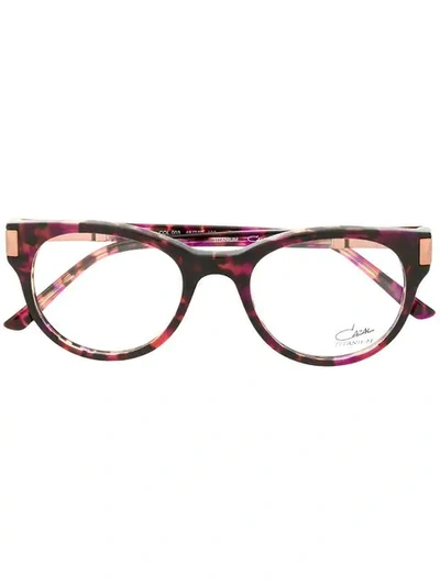 Cazal Marbled Effect Glasses In Purple