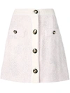 Alessandra Rich Tweed Mini Skirt - Pink