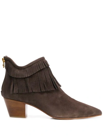 L'autre Chose Fringed Boots In Brown