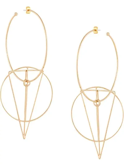 Mercedes Salazar Geometric Shape Earrings In Gold