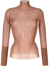 Dion Lee Semi-transparentes Oberteil In Brown