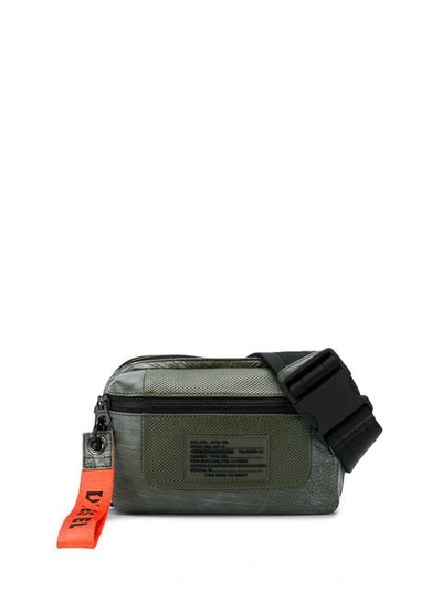 Diesel Logo Patch Belt Bag In Green