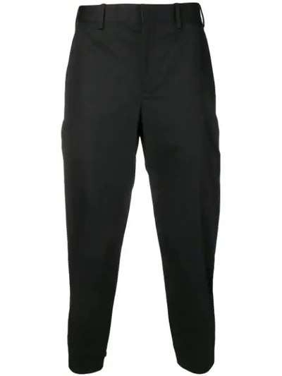 Neil Barrett Cropped Trousers In Black