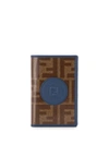 Fendi Vertical Card Case In Brown