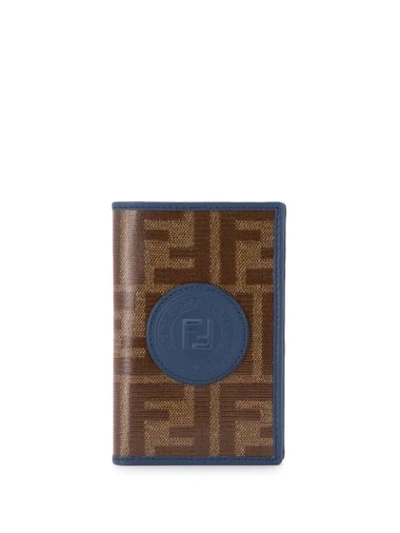Fendi Vertical Card Case In Brown